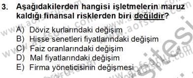Türev Araçlar Dersi 2012 - 2013 Yılı (Final) Dönem Sonu Sınav Soruları 3. Soru