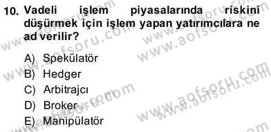Türev Araçlar Dersi 2013 - 2014 Yılı (Vize) Ara Sınav Soruları 10. Soru