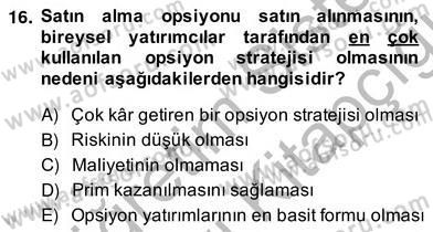 Türev Araçlar Dersi 2013 - 2014 Yılı (Vize) Ara Sınav Soruları 16. Soru