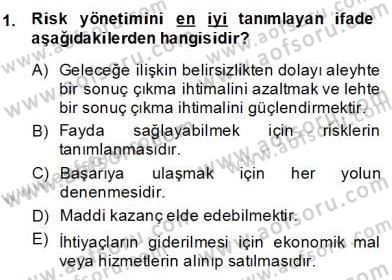 Türev Araçlar Dersi 2013 - 2014 Yılı (Final) Dönem Sonu Sınav Soruları 1. Soru