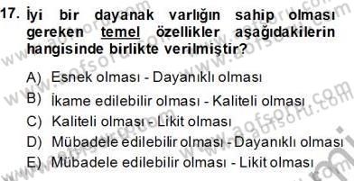 Türev Araçlar Dersi 2013 - 2014 Yılı Tek Ders Sınav Soruları 17. Soru