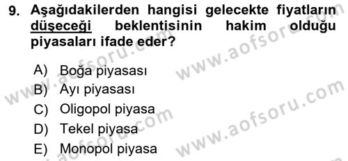 Türev Araçlar Dersi 2017 - 2018 Yılı 3 Ders Sınav Soruları 9. Soru