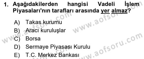 Türev Araçlar Dersi 2018 - 2019 Yılı Yaz Okulu Sınav Soruları 1. Soru