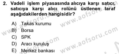 Türev Araçlar Dersi 2020 - 2021 Yılı Yaz Okulu Sınav Soruları 2. Soru