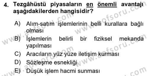 Türev Araçlar Dersi 2020 - 2021 Yılı Yaz Okulu Sınav Soruları 4. Soru