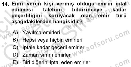 Türev Araçlar Dersi 2021 - 2022 Yılı (Vize) Ara Sınav Soruları 14. Soru