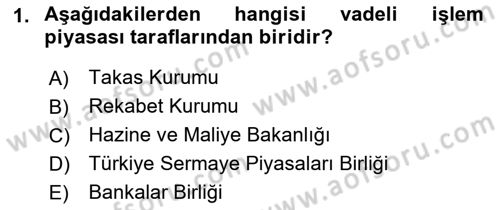 Türev Araçlar Dersi 2021 - 2022 Yılı Yaz Okulu Sınav Soruları 1. Soru