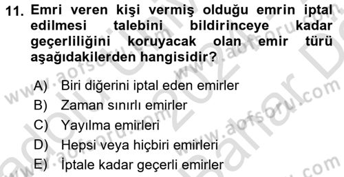 Türev Araçlar Dersi 2024 - 2025 Yılı (Vize) Ara Sınav Soruları 11. Soru