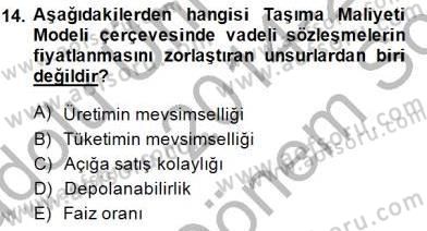 Borsaların Yapısı ve İşleyişi Dersi 2014 - 2015 Yılı (Final) Dönem Sonu Sınav Soruları 14. Soru