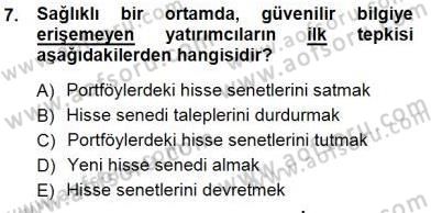 Yatırımcı İlişkileri Yönetimi Dersi 2012 - 2013 Yılı (Final) Dönem Sonu Sınav Soruları 7. Soru