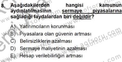 Yatırımcı İlişkileri Yönetimi Dersi 2013 - 2014 Yılı (Vize) Ara Sınav Soruları 8. Soru