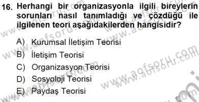 Yatırımcı İlişkileri Yönetimi Dersi 2013 - 2014 Yılı (Final) Dönem Sonu Sınav Soruları 16. Soru