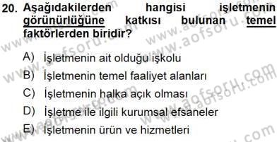 Yatırımcı İlişkileri Yönetimi Dersi 2014 - 2015 Yılı (Vize) Ara Sınav Soruları 20. Soru