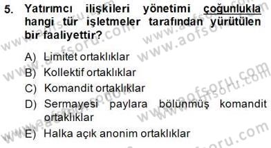 Yatırımcı İlişkileri Yönetimi Dersi 2014 - 2015 Yılı (Final) Dönem Sonu Sınav Soruları 5. Soru