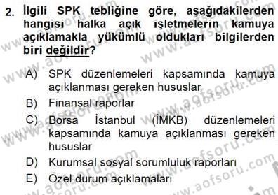 Yatırımcı İlişkileri Yönetimi Dersi 2015 - 2016 Yılı (Final) Dönem Sonu Sınav Soruları 2. Soru
