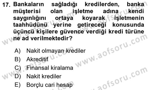 Genel Muhasebe Dersi 2018 - 2019 Yılı Yaz Okulu Sınav Soruları 17. Soru
