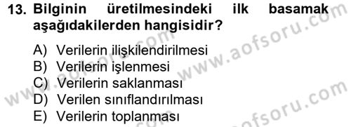 Ön Muhasebe Yazılımları Ve Kullanımı Dersi 2012 - 2013 Yılı (Vize) Ara Sınav Soruları 13. Soru