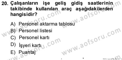 Ön Muhasebe Yazılımları Ve Kullanımı Dersi 2014 - 2015 Yılı (Final) Dönem Sonu Sınav Soruları 20. Soru