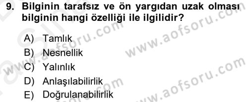 Ön Muhasebe Yazılımları Ve Kullanımı Dersi 2015 - 2016 Yılı (Vize) Ara Sınav Soruları 9. Soru