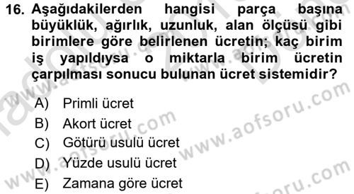 Ön Muhasebe Yazılımları Ve Kullanımı Dersi 2015 - 2016 Yılı (Final) Dönem Sonu Sınav Soruları 16. Soru