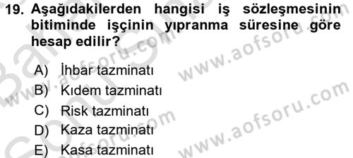 Ön Muhasebe Yazılımları Ve Kullanımı Dersi 2015 - 2016 Yılı (Final) Dönem Sonu Sınav Soruları 19. Soru