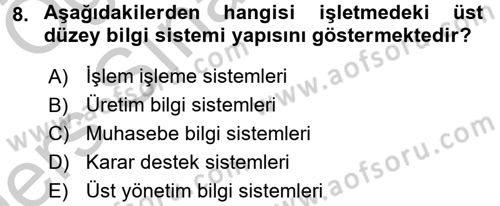 Ön Muhasebe Yazılımları Ve Kullanımı Dersi 2016 - 2017 Yılı 3 Ders Sınav Soruları 8. Soru