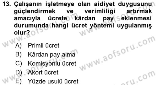 Ön Muhasebe Yazılımları Ve Kullanımı Dersi 2016 - 2017 Yılı (Final) Dönem Sonu Sınav Soruları 13. Soru