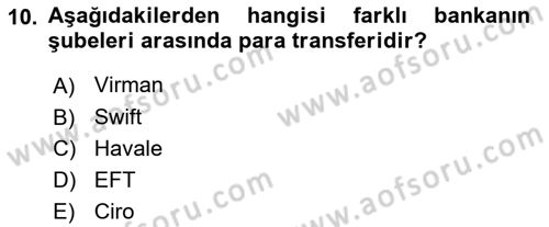 Ön Muhasebe Yazılımları Ve Kullanımı Dersi 2017 - 2018 Yılı 3 Ders Sınav Soruları 10. Soru
