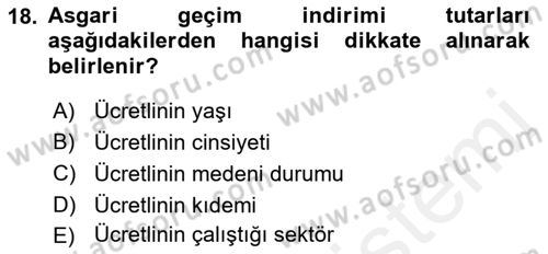 Ön Muhasebe Yazılımları Ve Kullanımı Dersi 2017 - 2018 Yılı 3 Ders Sınav Soruları 18. Soru