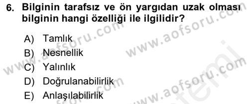 Ön Muhasebe Yazılımları Ve Kullanımı Dersi 2017 - 2018 Yılı 3 Ders Sınav Soruları 6. Soru