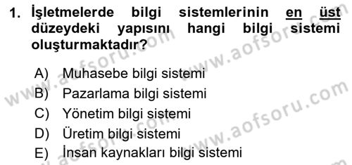 Ön Muhasebe Yazılımları Ve Kullanımı Dersi 2017 - 2018 Yılı (Vize) Ara Sınav Soruları 1. Soru