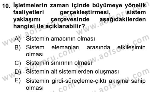 Ön Muhasebe Yazılımları Ve Kullanımı Dersi 2018 - 2019 Yılı (Vize) Ara Sınav Soruları 10. Soru