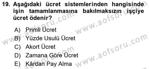 Ön Muhasebe Yazılımları Ve Kullanımı Dersi 2018 - 2019 Yılı (Final) Dönem Sonu Sınav Soruları 19. Soru