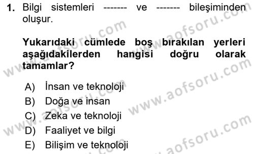 Ön Muhasebe Yazılımları Ve Kullanımı Dersi 2020 - 2021 Yılı Yaz Okulu Sınav Soruları 1. Soru
