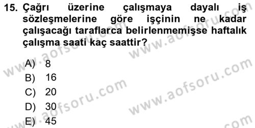 Ön Muhasebe Yazılımları Ve Kullanımı Dersi 2020 - 2021 Yılı Yaz Okulu Sınav Soruları 15. Soru