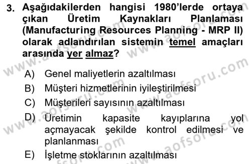 Ön Muhasebe Yazılımları Ve Kullanımı Dersi 2020 - 2021 Yılı Yaz Okulu Sınav Soruları 3. Soru