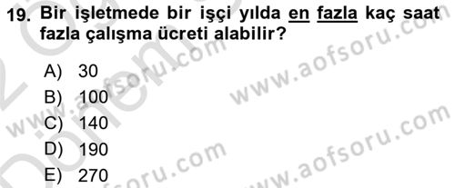 Ön Muhasebe Yazılımları Ve Kullanımı Dersi 2021 - 2022 Yılı (Final) Dönem Sonu Sınav Soruları 19. Soru