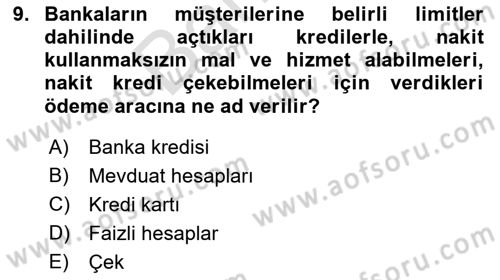 Ön Muhasebe Yazılımları Ve Kullanımı Dersi 2021 - 2022 Yılı (Final) Dönem Sonu Sınav Soruları 9. Soru
