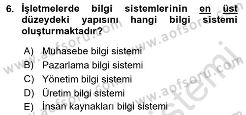 Ön Muhasebe Yazılımları Ve Kullanımı Dersi 2021 - 2022 Yılı Yaz Okulu Sınavı 6. Soru