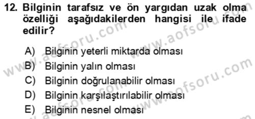 Ön Muhasebe Yazılımları Ve Kullanımı Dersi 2023 - 2024 Yılı (Vize) Ara Sınav Soruları 12. Soru