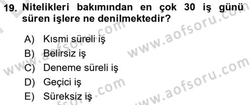 Ön Muhasebe Yazılımları Ve Kullanımı Dersi 2023 - 2024 Yılı (Final) Dönem Sonu Sınav Soruları 19. Soru