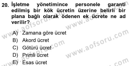 Ön Muhasebe Yazılımları Ve Kullanımı Dersi 2023 - 2024 Yılı (Final) Dönem Sonu Sınav Soruları 20. Soru