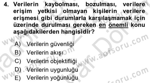 Ön Muhasebe Yazılımları Ve Kullanımı Dersi 2023 - 2024 Yılı (Final) Dönem Sonu Sınav Soruları 4. Soru