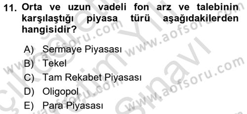 Genel Muhasebe 2 Dersi 2024 - 2025 Yılı (Vize) Ara Sınav Soruları 11. Soru