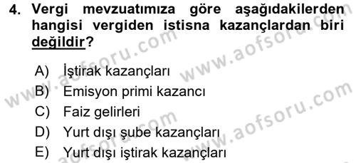 Muhasebe Uygulamaları Dersi 2016 - 2017 Yılı (Final) Dönem Sonu Sınavı 4. Soru