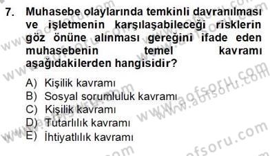 Dış Ticaret İşlemlerinin Muhasebeleştirilmesi Dersi 2012 - 2013 Yılı (Final) Dönem Sonu Sınav Soruları 7. Soru