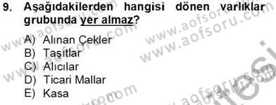 Dış Ticaret İşlemlerinin Muhasebeleştirilmesi Dersi 2013 - 2014 Yılı Tek Ders Sınavı 9. Soru