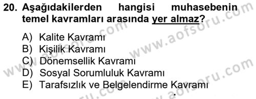 Dış Ticaret İşlemlerinin Muhasebeleştirilmesi Dersi 2014 - 2015 Yılı (Vize) Ara Sınav Soruları 20. Soru
