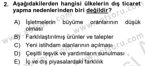 Dış Ticaret İşlemlerinin Muhasebeleştirilmesi Dersi 2015 - 2016 Yılı (Final) Dönem Sonu Sınav Soruları 2. Soru