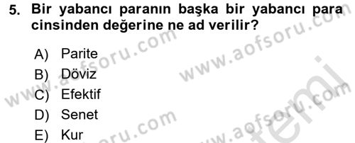 Dış Ticaret İşlemlerinin Muhasebeleştirilmesi Dersi 2015 - 2016 Yılı (Final) Dönem Sonu Sınav Soruları 5. Soru